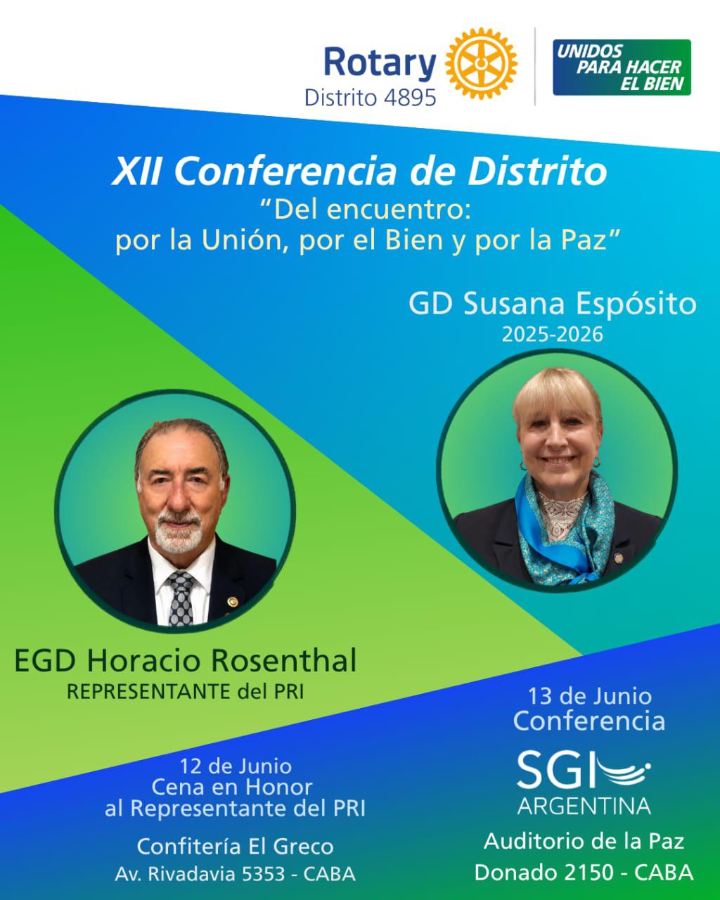 Horacio Rosenthal, designado representante del presidente de Rotary 